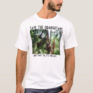 Camiseta Ahorre el rescate de la fauna de los orangutanes