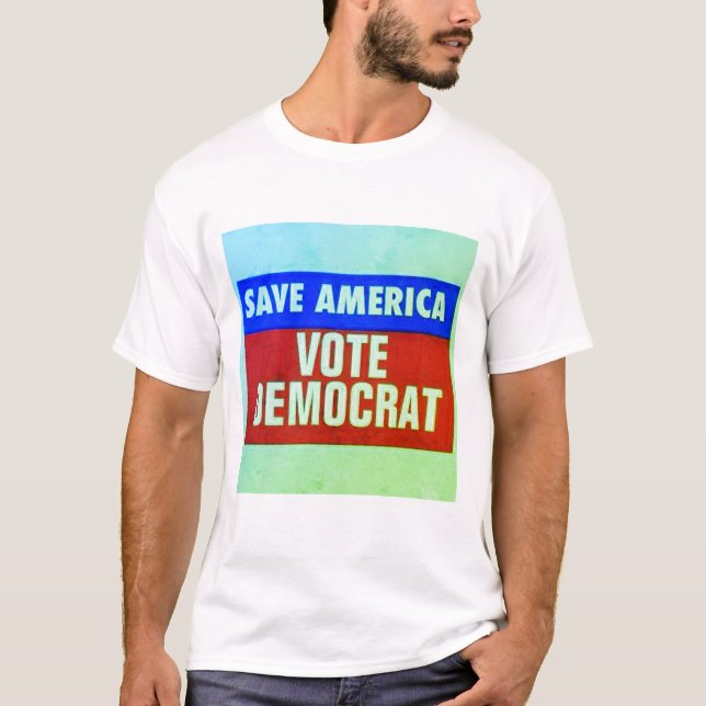 Camiseta Ahorre el voto Demócrata de América (Anverso)