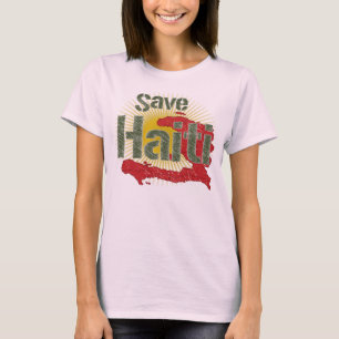 Camiseta Ahorre Haití (verde) - ingresos van a la CRUZ ROJ
