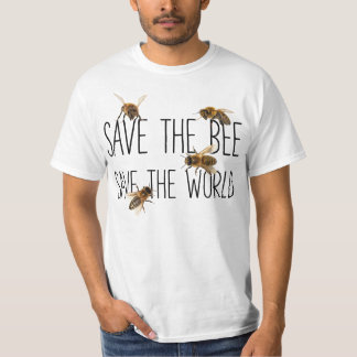 Camiseta ¡Ahorre la abeja! ¡Ahorre el mundo! Vive el diseño