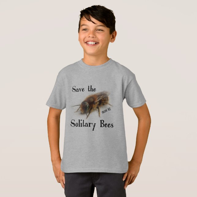 Camiseta Ahorre la abeja de albañil solitaria de las abejas (Anverso completo)
