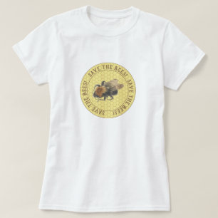 Camiseta Ahorre la abeja y el panal del vintage de las