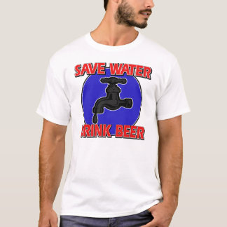 Camiseta Ahorre la cerveza de la bebida del agua
