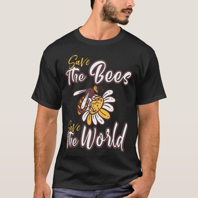 Camiseta Ahorre las abejas ahorran el mundo (Anverso)