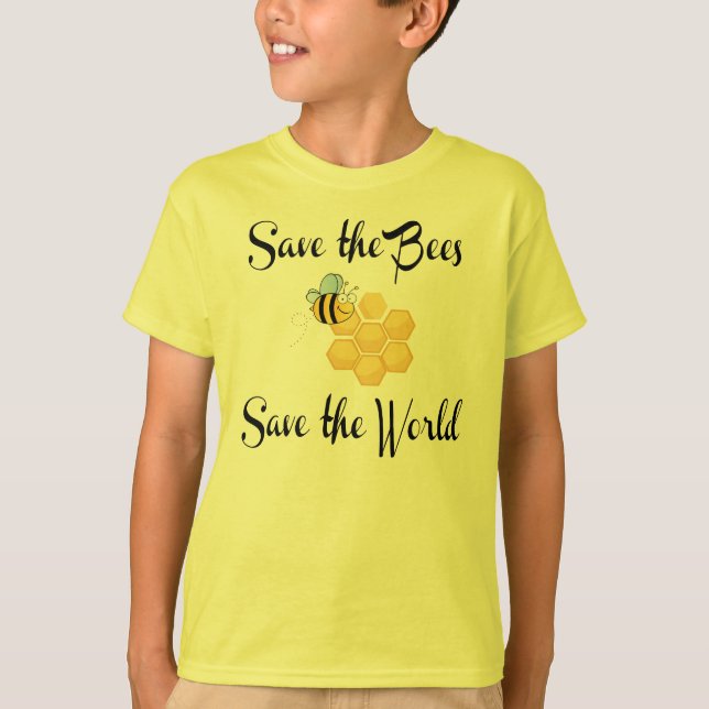 Camiseta Ahorre las abejas ahorran el mundo (Anverso)