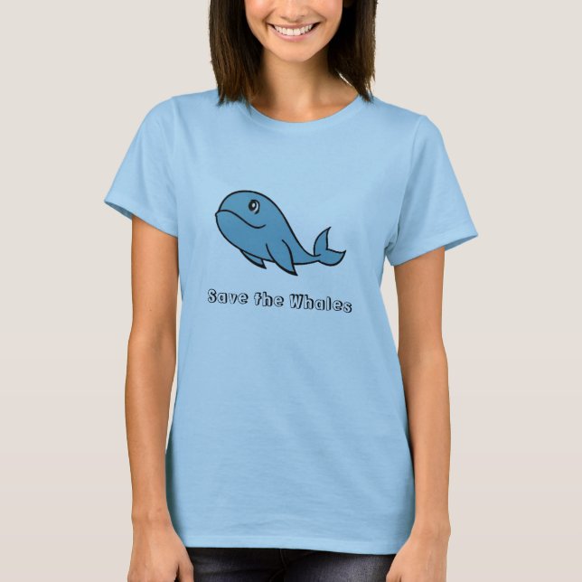 Camiseta Ahorre las ballenas (Anverso)