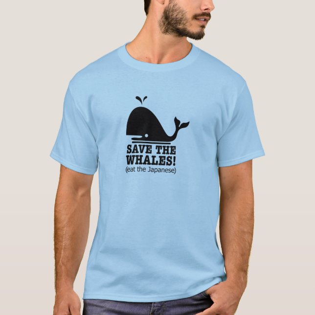 Camiseta Ahorre las ballenas (Anverso)