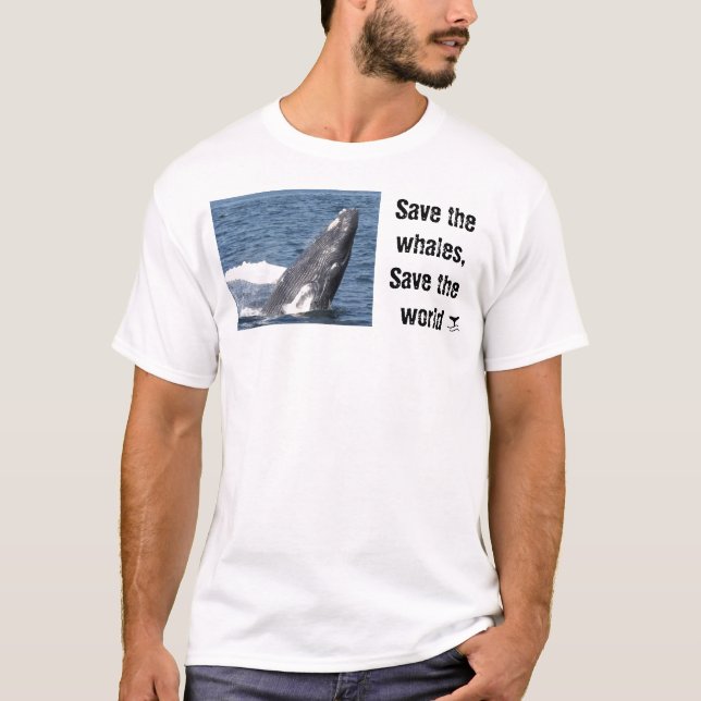 Camiseta Ahorre las ballenas, ahorre el mundo (Anverso)