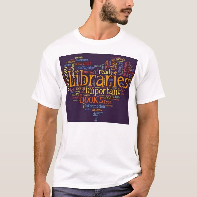 Camiseta Ahorre las bibliotecas (Anverso)