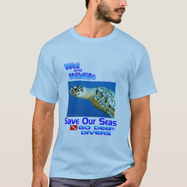 Camiseta Ahorre las tortugas de mar (Anverso)