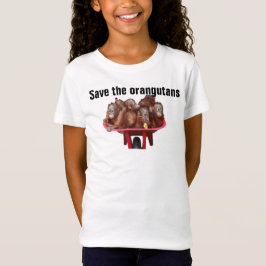 Camiseta Ahorre los animales en peligro los orangutanes