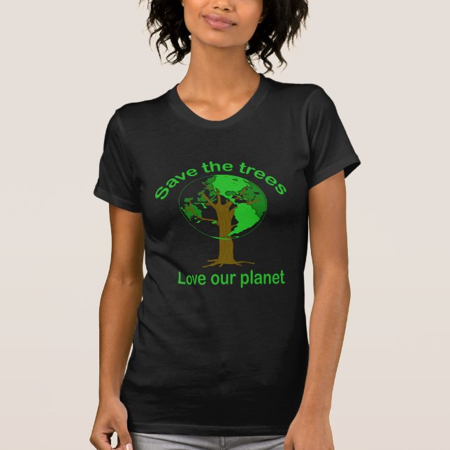 Camiseta ahorre los árboles (Anverso)