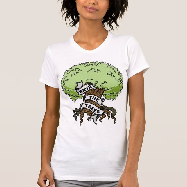 Camiseta Ahorre los árboles (Anverso)