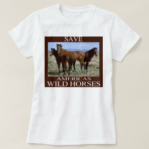 Camiseta Ahorre los caballos salvajes