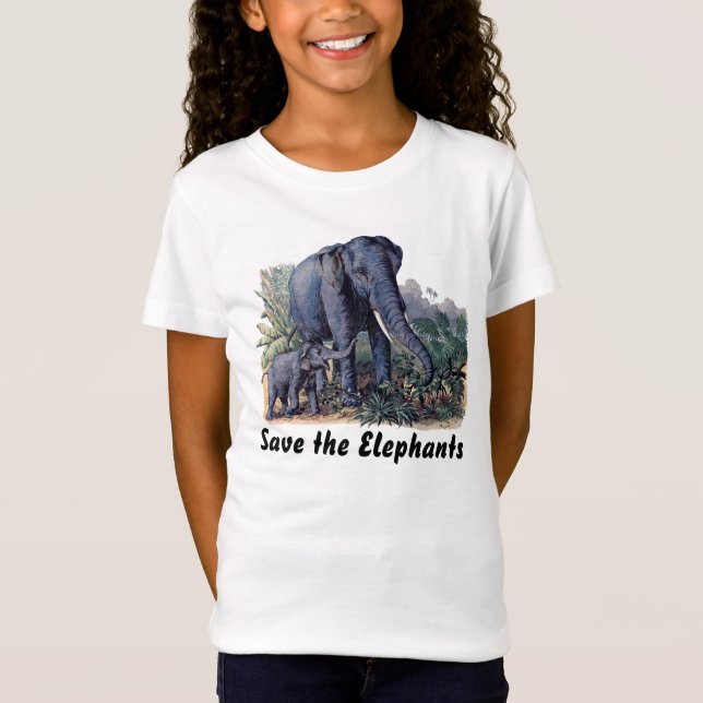 Camiseta Ahorre los elefantes (Anverso)