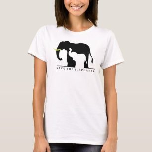 Camiseta Ahorre los elefantes (blancos)