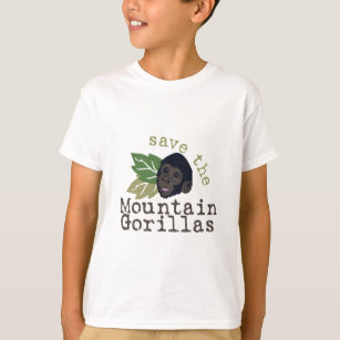 Camiseta Ahorre los gorilas de montaña