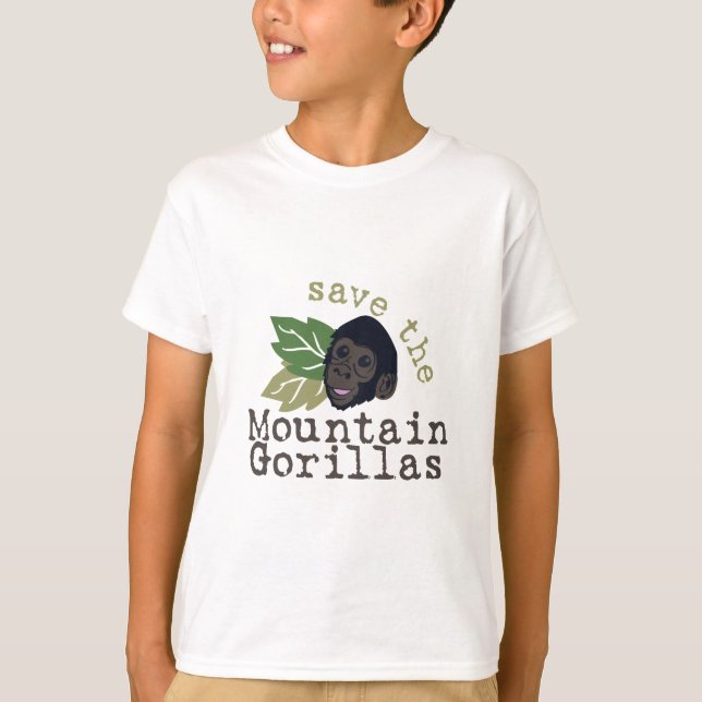 Camiseta Ahorre los gorilas de montaña (Anverso)