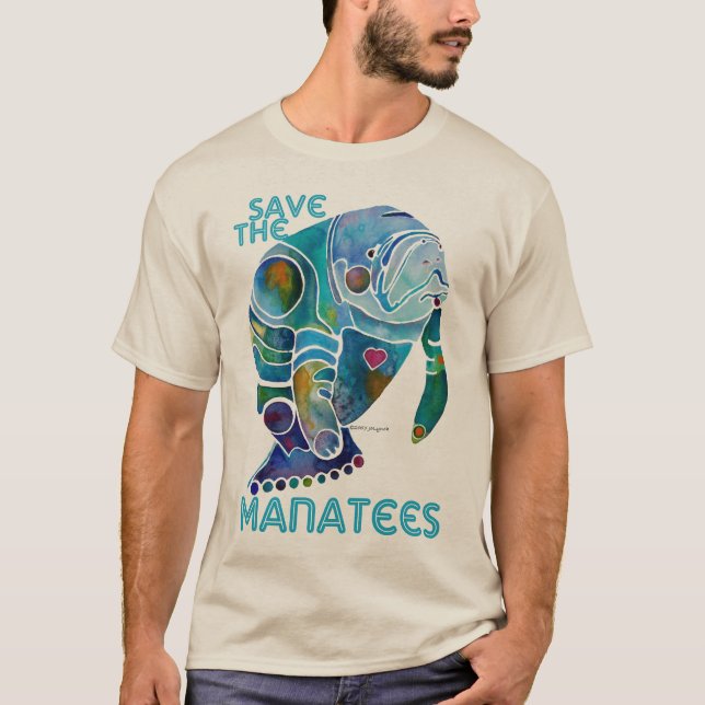 Camiseta Ahorre los Manatees azules (Anverso)