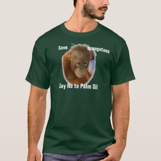 Camiseta Ahorre los orangutanes dicen no al aceite de palma