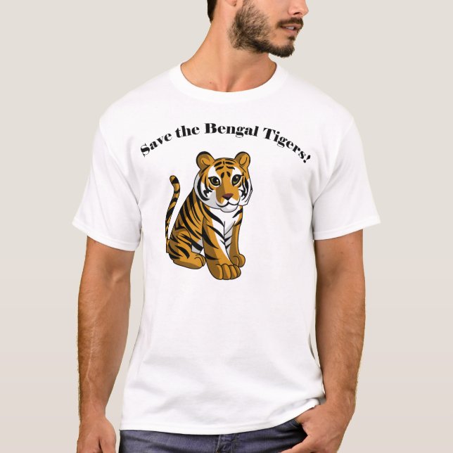 Camiseta ¡Ahorre los tigres de Bengala! (Anverso)