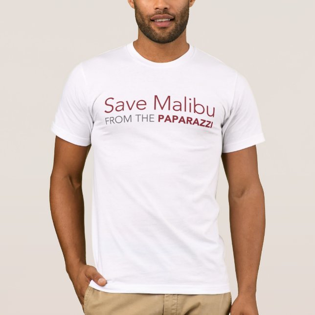 Camiseta Ahorre Malibu de los paparazzis (Anverso)