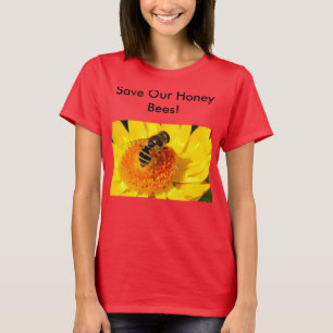 Camiseta Ahorre nuestras abejas de la miel