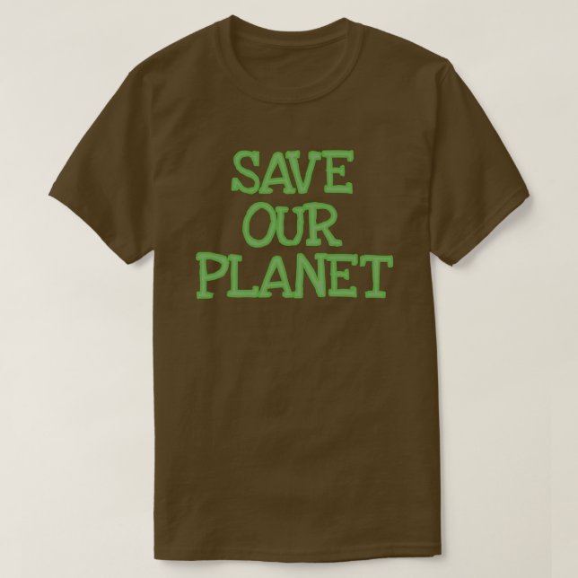 Camiseta Ahorre nuestro planeta (Diseño del anverso)