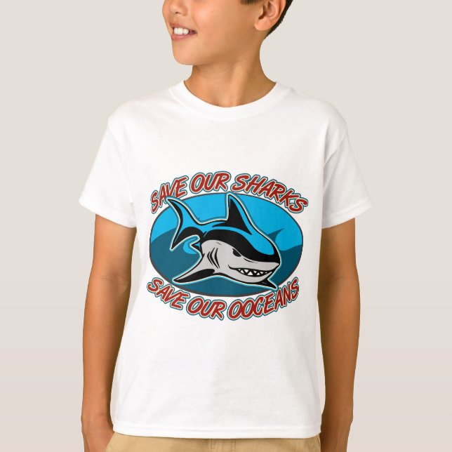 Camiseta Ahorre nuestros tiburones (Anverso)