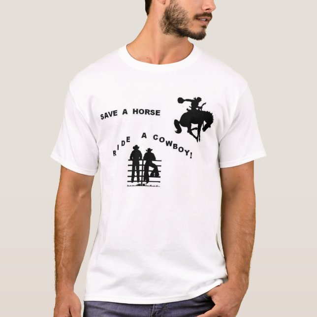 Camiseta Ahorre un caballo… (Anverso)