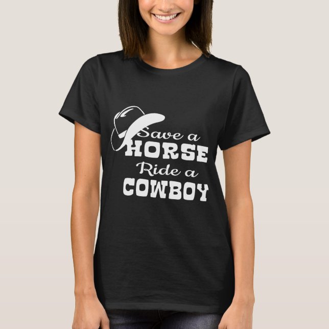 Camiseta AHORRE un PASEO del CABALLO las señoras F cabida (Anverso)