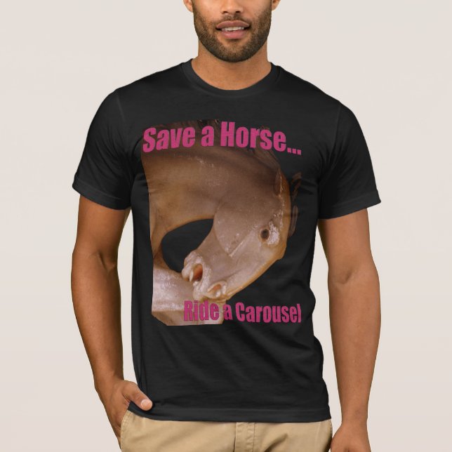 Camiseta Ahorre un paseo del caballo un carrusel (Anverso)
