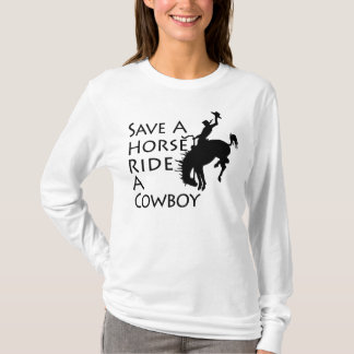Camiseta Ahorre un paseo del caballo un vaquero