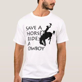 Camiseta Ahorre un paseo del caballo un vaquero