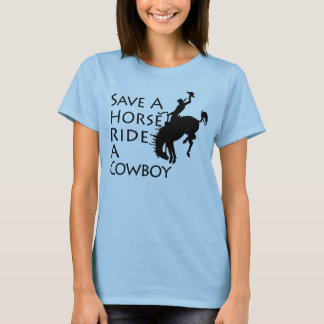 Camiseta Ahorre un paseo del caballo un vaquero