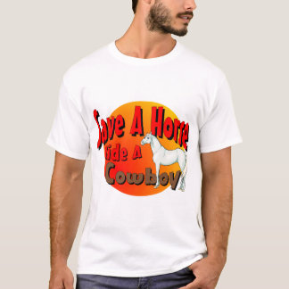 Camiseta Ahorre un paseo del caballo un vaquero