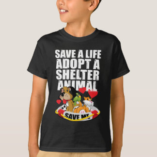 Camiseta Ahorre una vida adoptan un animal del refugio