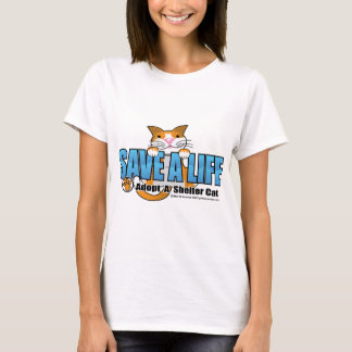 Camiseta Ahorre una vida: Adopte un gato del refugio