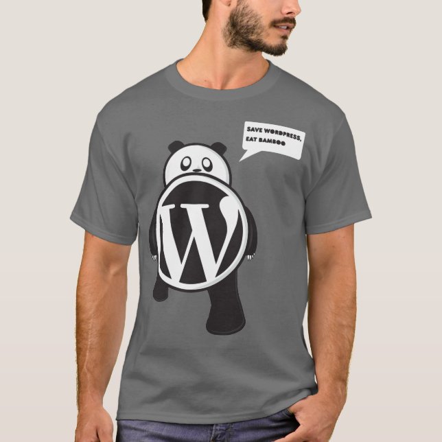 Camiseta ¡Ahorre Wordpress! (Anverso)