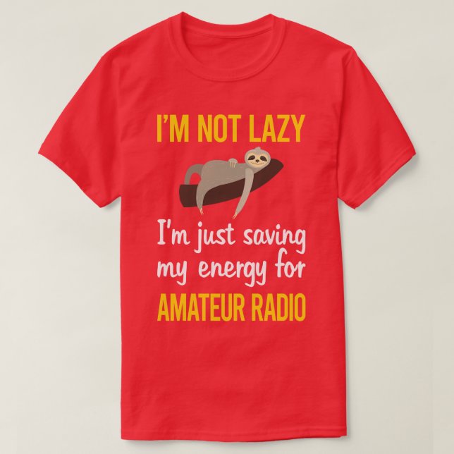Camiseta Ahorro de energía para radio aficionada (Diseño del anverso)