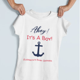 Camiseta ¡Ahoy es un chico! Baby Shower naumático