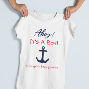Camiseta ¡Ahoy es un chico! Baby Shower naumático