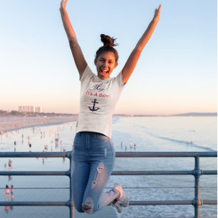 Camiseta ¡Ahoy es un chico! Baby Shower naumático