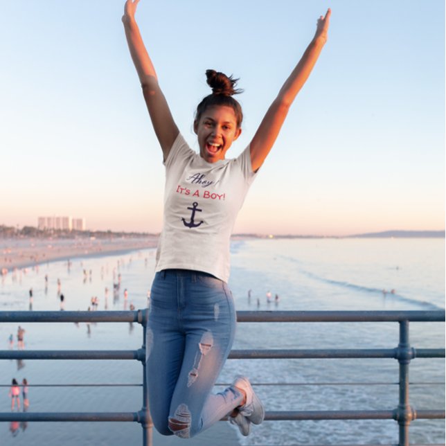 Camiseta ¡Ahoy es un chico! Baby Shower naumático (Subido por el creador)