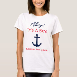Camiseta ¡Ahoy es un chico! Baby Shower naumático