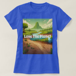 Camiseta AI Art Blue Love The Planet T-Shirt