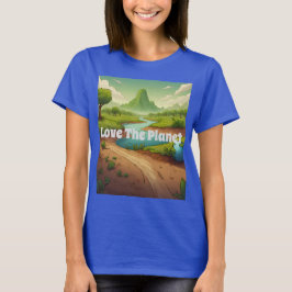 Camiseta AI Art Blue Love The Planet T-Shirt