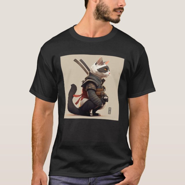 Camiseta AI Generated Shinobi Cat (Anverso)