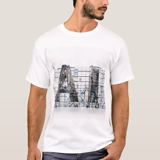 Camiseta AI Industrial Letterform Architecture Art  (Anverso)