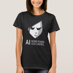 Camiseta AI Más potencia Menos control Int Artificial Críti